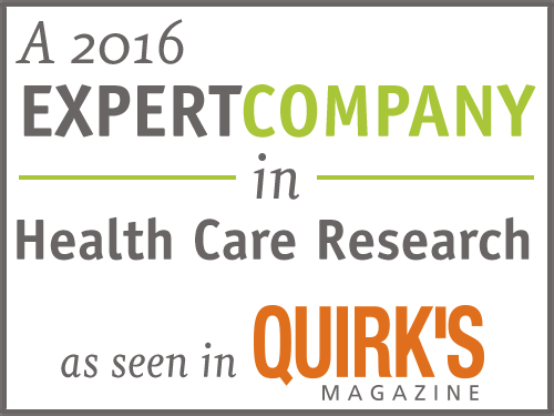 Quirk's Web Badge for August Health Care Special Feature Participation.